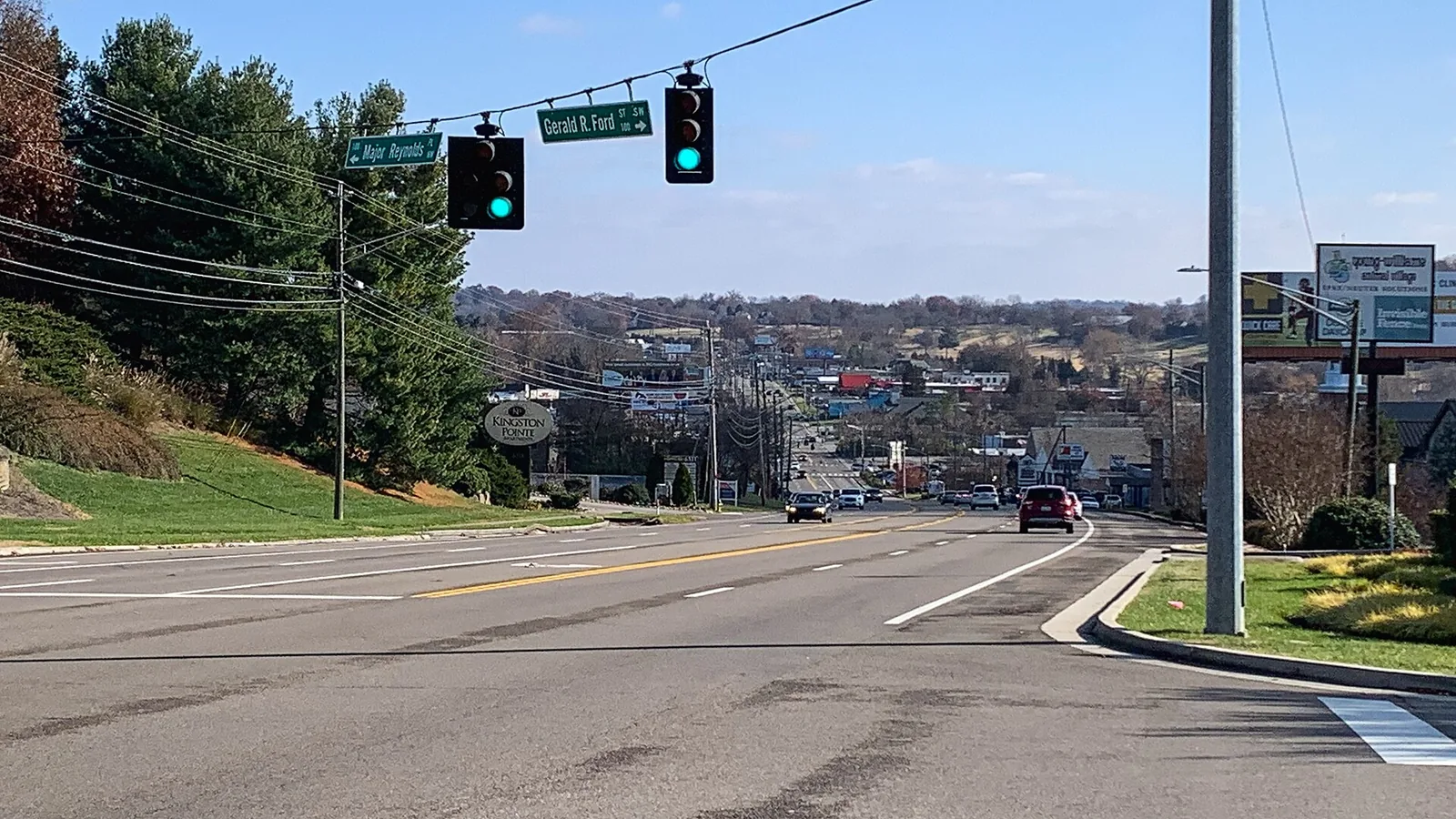 Bearden and Kingston Pike seen from the top of Bearden Hill in West Knoxville.